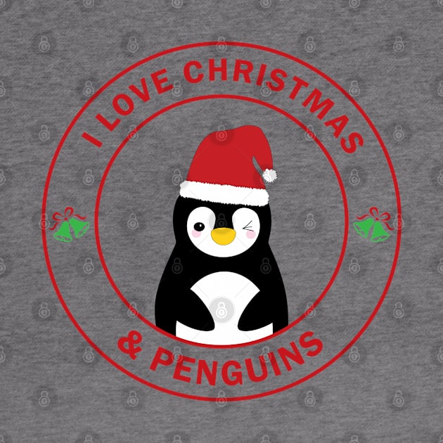 Christmas Penguin by Mint Cloud Art Studio